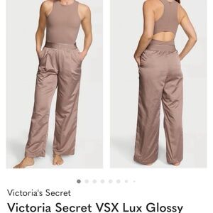 Victoria's Secret Glossy Tan Jumpsuit